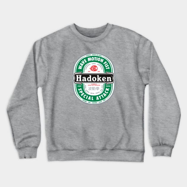 Hadoken - Beer Style for Fighter of Street Crewneck Sweatshirt by RyanJGillDesigns